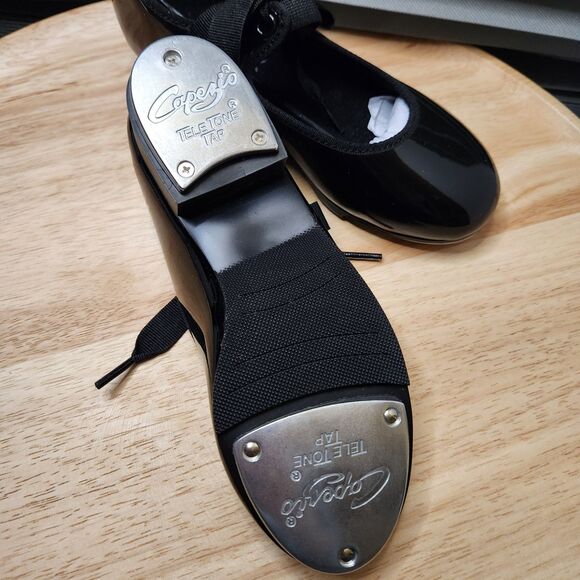 Capezio  | Tap Dance Shoes | Girls Size 4 Black - Picture 7 of 11